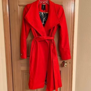 Ted Baker Red Wool Coat Sz 0